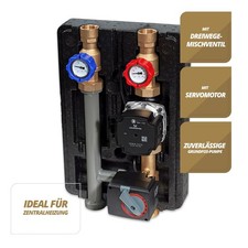 SUNEX® Pumpengruppe GPO S DN25 - GRUNDFOS UPM3S Auto 25-60 Umwälzpumpe 3-Wege