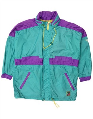 Jeantex Mens Rain Jacket UK 42 XL Turquoise Colourblock Polyamide CO17
