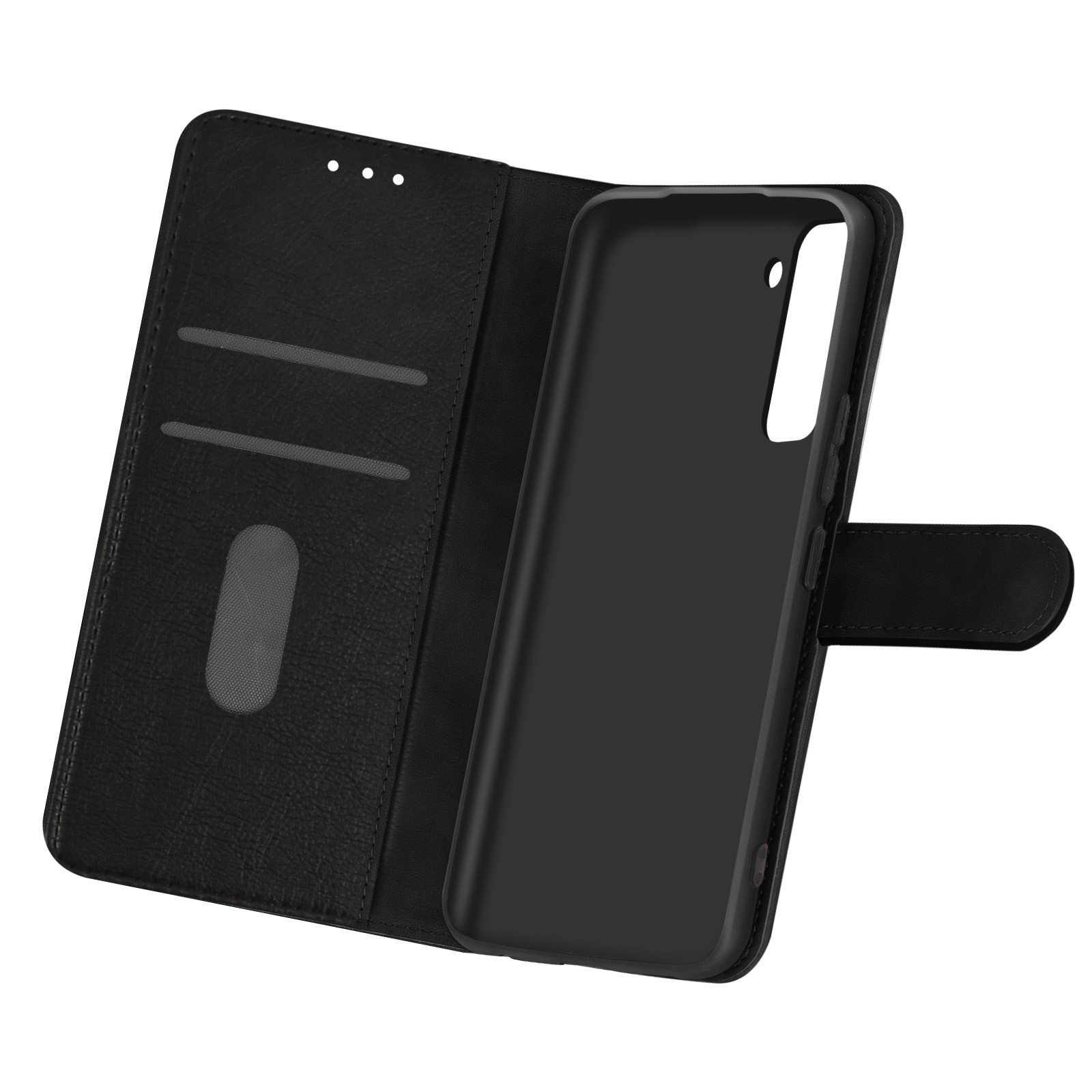 Etui simili cuir pour Galaxy S21 Avizar aux finitions coutures premium