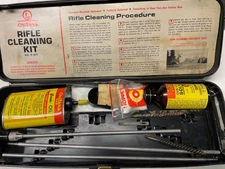 Vintage Outers .22 Caliber Rifle Cleaning Kit with Gun Oil and Cleaning Solvent