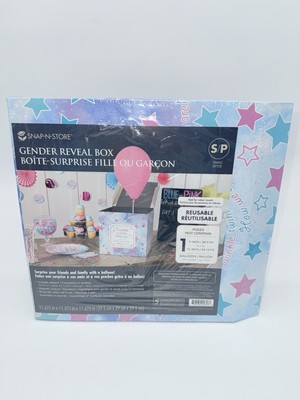 NEW Small Twinkle Twinkle Gender Reveal Balloon Cardboard Box & Sign -Baby Party