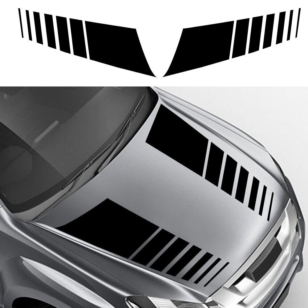 Racing Hood Stripes Stickers Vinyl Decal Decoration For Car SUV Truck Universal