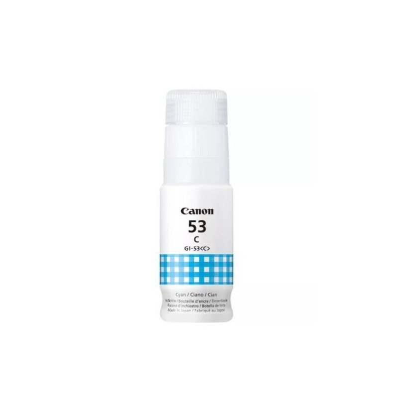 Encre Cyan Canon GI-53C pour Imprimante Photo Pixma G650 et G550