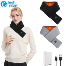Electric Heated Scarf Neck Heating Pad USB Rechargeable Winter Warmer Power Bank