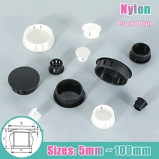 Nylon Hole Plugs 5mm 100mm Panels Hole Locking Plugs Snap-in Covers Black/White