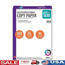 Multipurpose Bright Paper 8.5x11 Unruled 500 Sheets Color Lok Jam Resistant New
