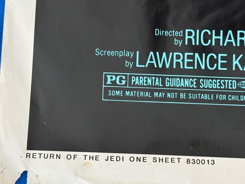 Star Wars 1983 Return Of The Jedi Original Cinema One Sheet 27x41 Movie - Picture 11 of 18