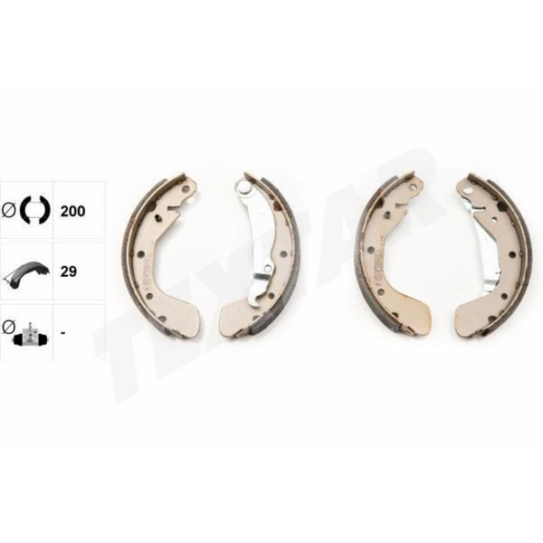 Textar Bremsbackensatz Bremsbacken Hinten FüR Opel Corsa C F08 F68 W5L-image