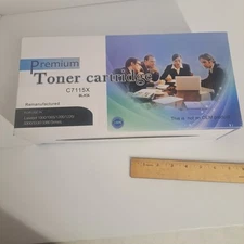 Premium laser toner cartridge C7115X Black NEW open box  for HP 1000-3300 +