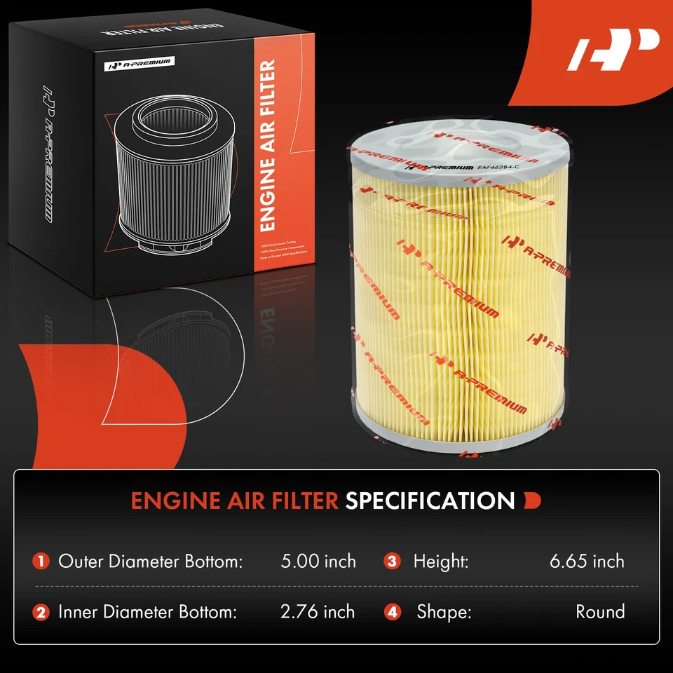 Filtro de aire del motor A-Premium para furgoneta Nissan Sentra 1983-1987 1987 720 Datsun 720 Foto 2 de 4