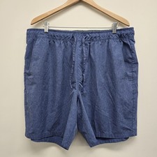 Eddie Bauer Performance Tech Shorts Mens XXL Pull-On Drawstring Quick Dry Blue