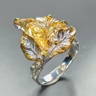 Carving gem Natural Citrine Ring 925 Sterling Silver Size 7.5 /R473497