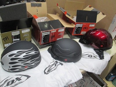 ZOX MOTORCYCLE HELMET - SHORTY OPENFACE - DOT - GETS 3 THREE