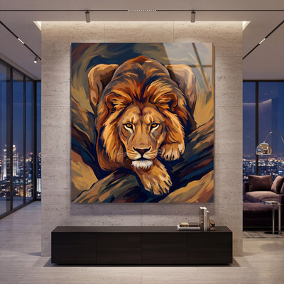 Löwe Tier Bild Kunst Art. Leinwand oder Acrylglas Bild. Wandbild Tier Art Deko