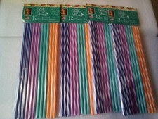 Pioneer Woman Reusable Straws 4 Packs of 12 New 9.5" Length New 48 Total Straws