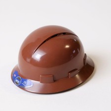 HDPE Dark Tan Full Brim Hard Hat with Fas-trac Suspension