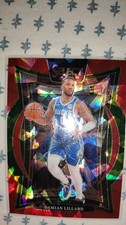 2024-25 Panini Select - Concourse Damian Lillard #55 Red Cracked Ice Prizm Bucks
