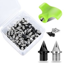 1/4 Inch Track Spikes, 100 Pieces Steel Track Shoe Spikes Replacements and Sp...