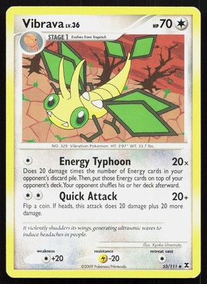 VIBRAVA 53/111 UNCOMMON RISING RIVALS POKEMON MP