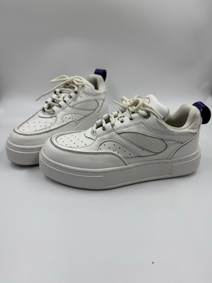 EYTYS Sidney Women s Low Top Platform Sneakers White Leather Size 8.5