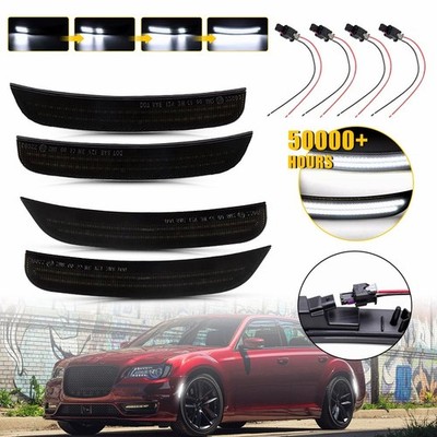 Sequential LED Side Marker Light & Harness Plug Kit For 2015-2023 Chrysler 300