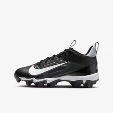 Nike Alpha Menace 4 Shark FQ4012-001 Boys Black White Football Cleats NIN631