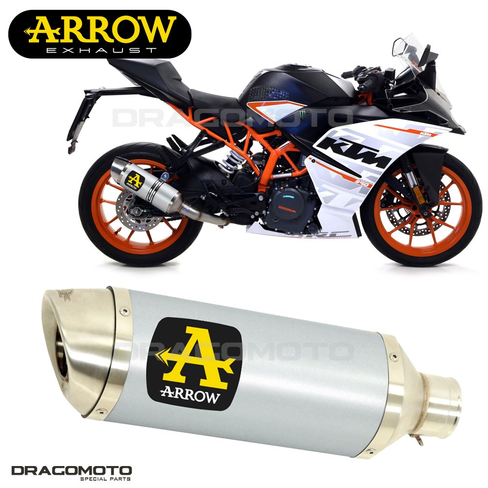 Silencieux KTM RC 125 ARROW aluminium pour optimiser la puissance et alléger le châssis