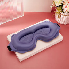 3D Sleep Mask Sleeping Aid Blindfold Block Out Light Portable Soft Memory Foam F