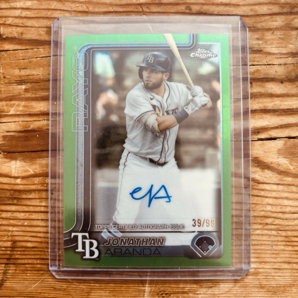 2025 Topps Chrome Update Green Refractor /99 Auto Jonathan Aranda AC-JA ...