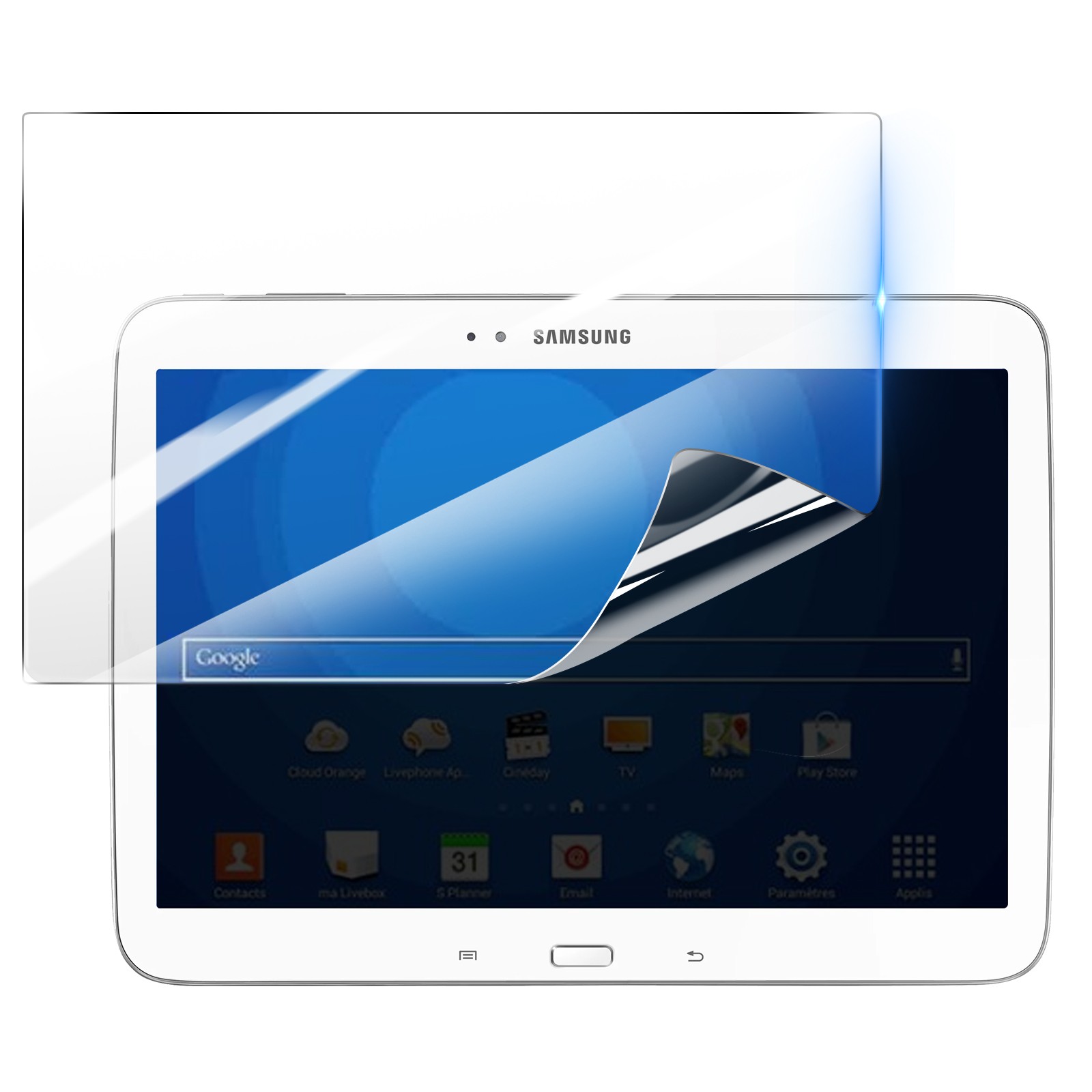 Film protecteur hydrogel pour tablette Galaxy Tab 3 10.1 avec ecran anti-choc