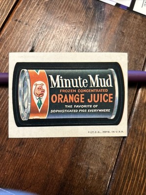 Wacky Packages Minute Mud Vintage 1970 s