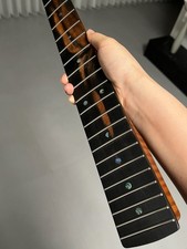 Cuello de guitarra eléctrica 5A Ébano Jumbo Acero inoxidable 22 trastes Llama Asada Arce