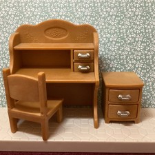 Sylvanian families Study Desk Cabinet and Chair. Calico Critters