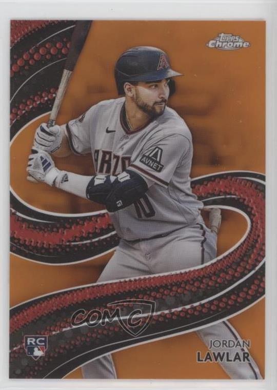 2024 Topps Chrome Strokes Orange Refractor 5/25 Jordan Lawlar Rookie RC 0c8y