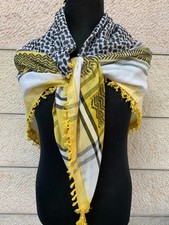 Rare Original Palestinian Keffiyeh Shemagh Arab Hatta Cotton Desert Arafat Scarf