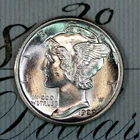* 1929-P FSB * SOLID+ GEM BU MS MERCURY SILVER DIME * FROM ORIGINAL COLLECTION
