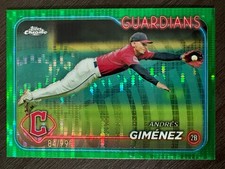 2024 Topps Chrome Andres Gimenez #259 Green Sonar Refractor serial /99