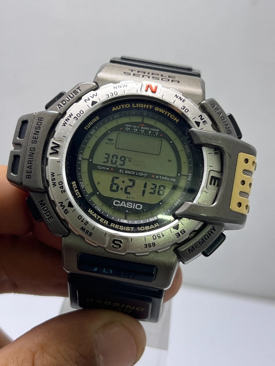 Reloj pulsera digital Casio Protrek 1471 PRT-40 Bassing Gear triple sensor para hombre