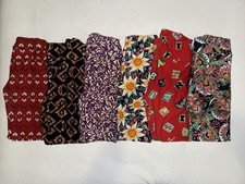 Lot Of 6 LulaRoe Leggings One Size OS Different Patterns And Colors EUC