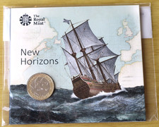 Royal Mint UK 2020 New Horizons Mayflower 400th Anniv BU £2 Coin Sealed Pack