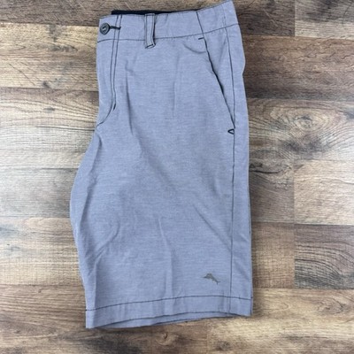 Tommy Bahama Men's Hybrid Stripe Tech Shorts, Bala Shark, 30 Gray