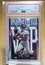 2022 Leaf Pro Set Draft - Metal Campus Vip Bryce Young #VIP Purple Crystals (RC)