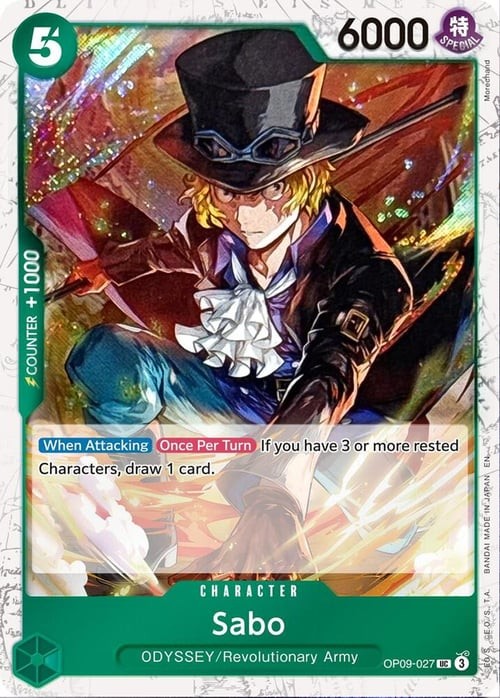 One Piece Sabo (OP09-027/376) Premium Booster -The Best- Vol. 2 NM FOIL-