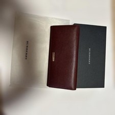 Burberry Bifold Wallet Wine Red Wallet Women Accessory Original Collection