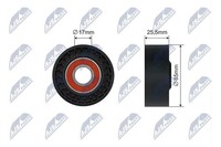 Nty RNK-ME-053 Spannrolle, Keilrippenriemen FüR Jeep MERCEDES-BENZ