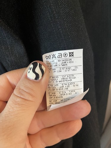 Sisley Blazer Dark Gray White Pin Stripes Size 46 / US 12 - Picture 7 of 7
