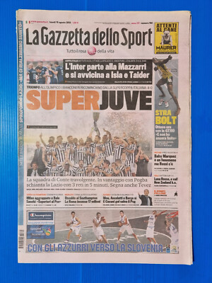 Gazzetta Dello Sport 19 August 2013 Juventus Wins Supercoppa