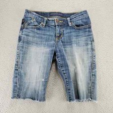 Rock Republic Shorts Womens 2 Blue Denim Cut Off Distressed Pockets Low RIse