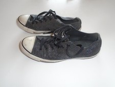 Converse Chuck Taylor All Star shoes Sneakers Black Glitter 145296C Size 10