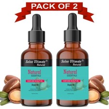 2X Argan Oil 100% Cold Pressed Pure Certified Organic Moroccan Argan Oil 59ml